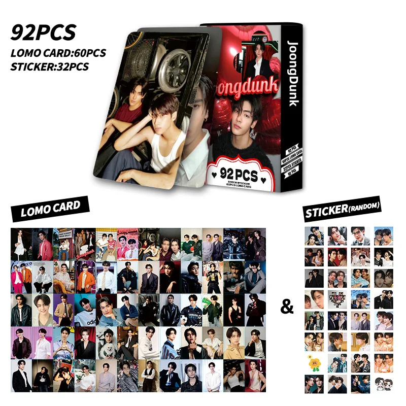 JoongDunk 92Pcs Laser Holographic Double Sided LOMO Cards HD Photocards Boxed Collectible Fan Support GMMTV T-Pop Gift
