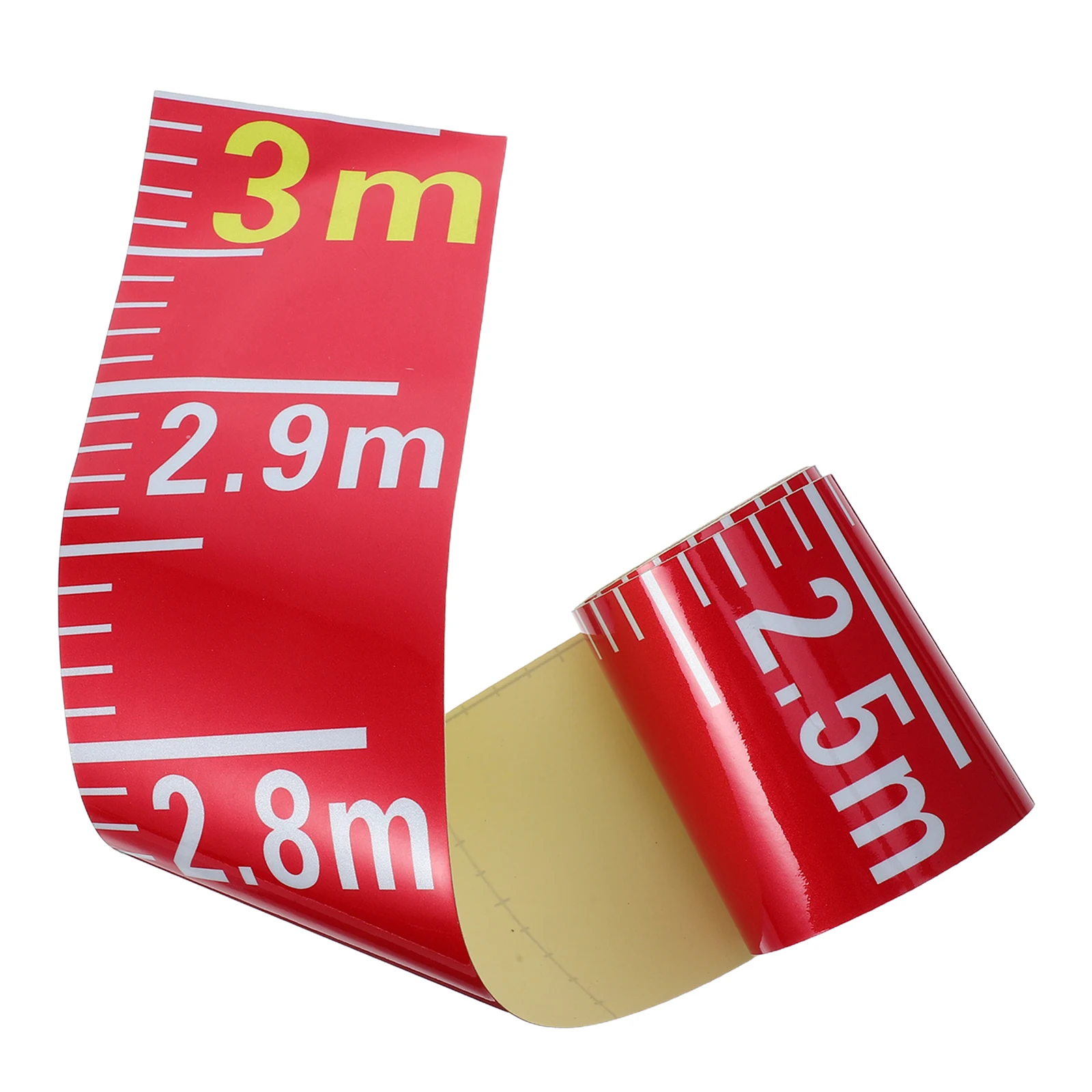 

Water Level Ruler Sticker 10cmx3m Red Self Adhesive Tape Measure Vinyl Scale Marker Pool Supplies Height Measurement Device