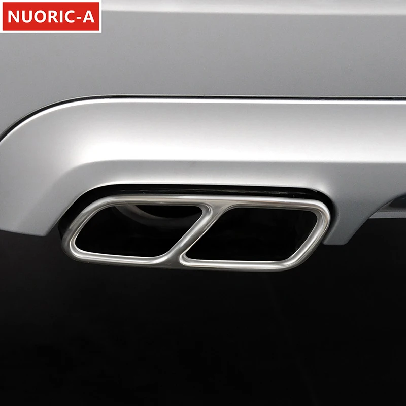

For Mercedes Benz GLK X204 CLS 2012-2017 Car Tail Throat Exhaust Muffler Pipe Frame Trim Stainless Steel Decoration Stickers