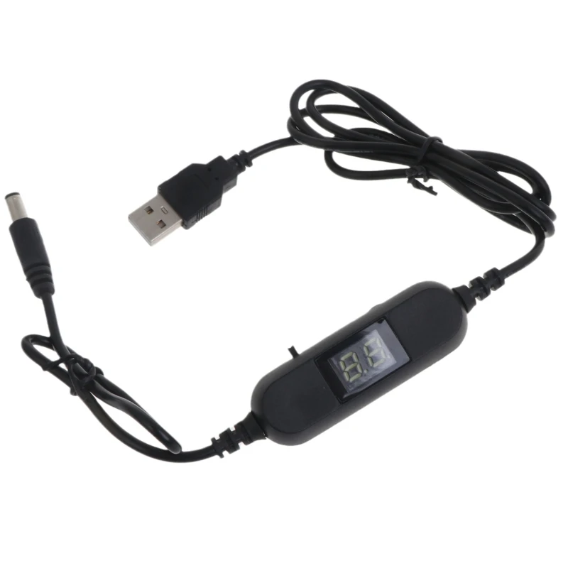 Cable USB de 5V a 1,5 V, 3V, 4,5 V, 6V, 9V y 12V de voltaje de salida ajustable, Cable convertidor de aumento para reloj de juguete y más