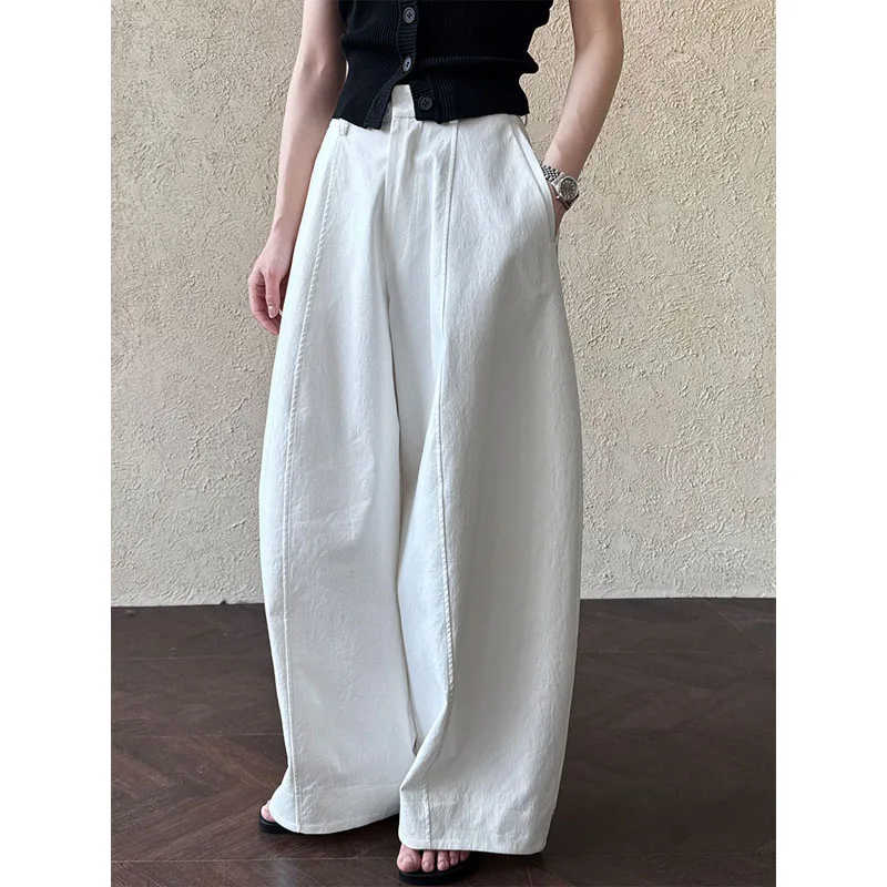 

Spring and autumn new casual workwear wide leg straight pants women trousers