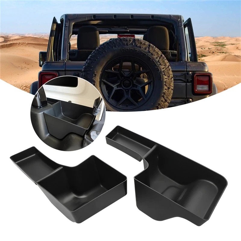 

1 пара 4-дверных/задних багажников-органайзеров для Jeep Wrangler JL JLU 2018 2019 2020 2021, автомобильный ящик для хранения, коробка для внутренних аксессуаров