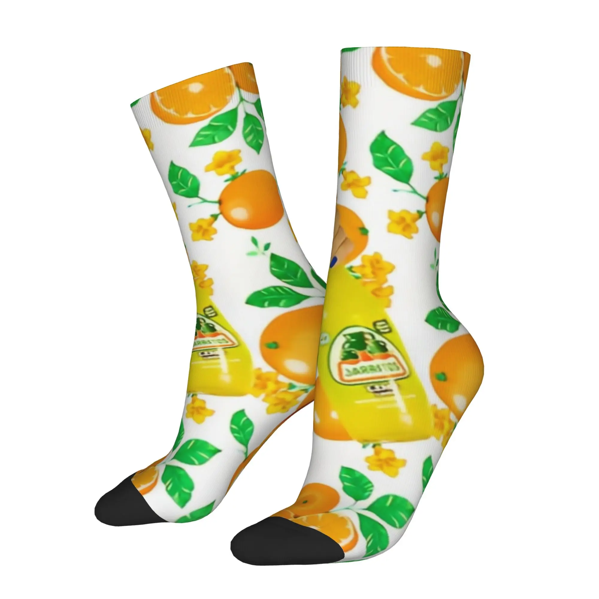

Funny Sock jJarritos jJarritos Orange Pattern Soda Vintage Quality Pattern Printed Men Socks Casual Men's Socks