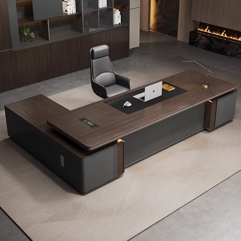 طاولة كمبيوتر مستقرة على شكل حرف L مكاتب مكتبية منظم ألعاب مكتب كتابة خزانة ملفات أثاث مكتبي لغرفة النوم