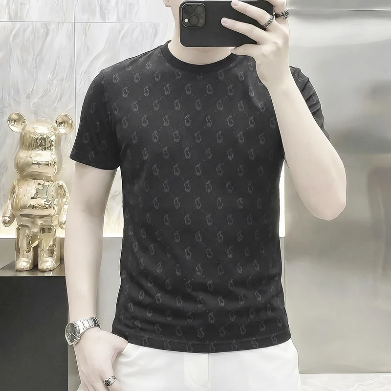 

2026 Summer New Style Men's Versatile and Personalized Round-neck Short-Sleeved T-Shirt Top