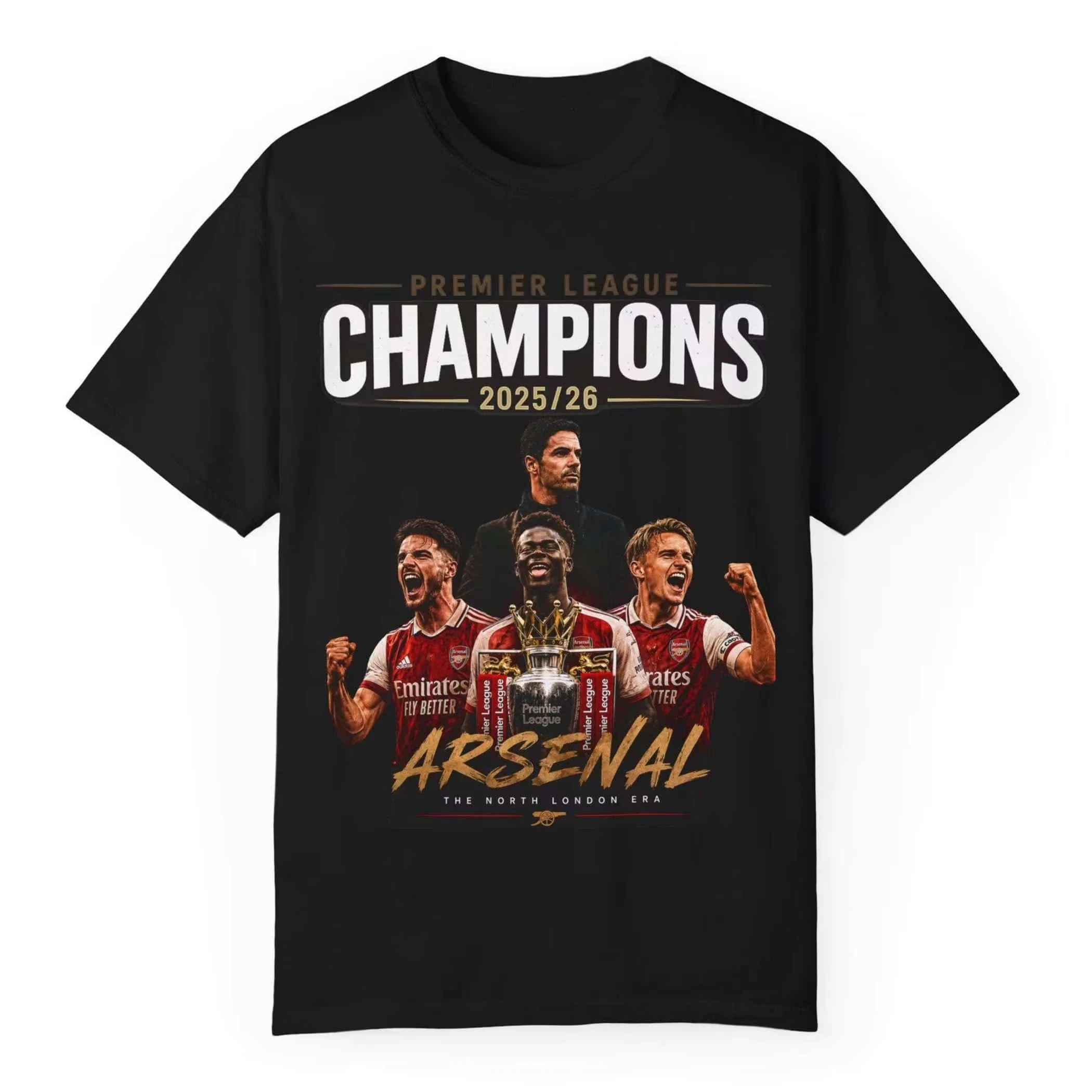 Arsenal Champions 2026 T-Shirt für Herren und Damen Sommer Baumwolle Y2K Kleidung Hochwertige Kurzarm-Shirts Streetwear Unisex – Detail 8