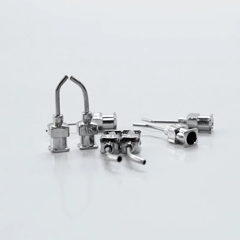 Imagem -03 - Dispensador Agulha 45 Graus Bent Metal Seringa Agulha Metal Dispensador Agulha Dispensador Agulha Dispensador Acessórios 0.5 Polegada Aço Inoxidável