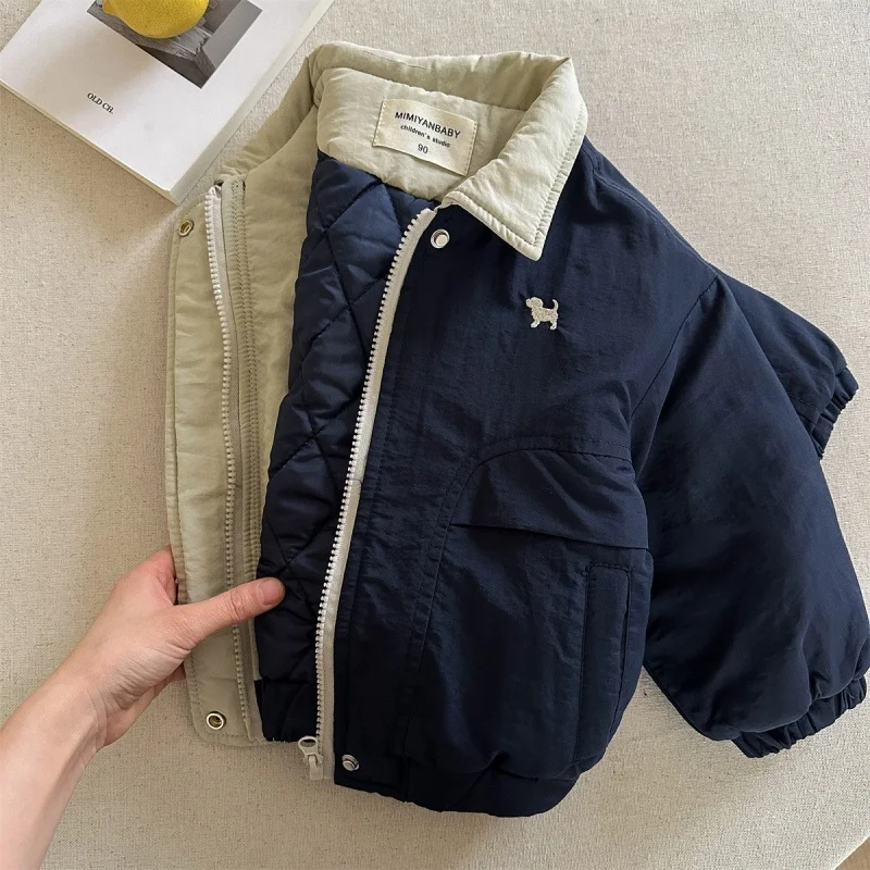 Dicke warme Winterjacke für Kinder, Jungen und Mädchen, Cartoon-Baseballjacke, Herbst-Outwear, Sportliche Freizeitkleidung, Neu – Detail 16