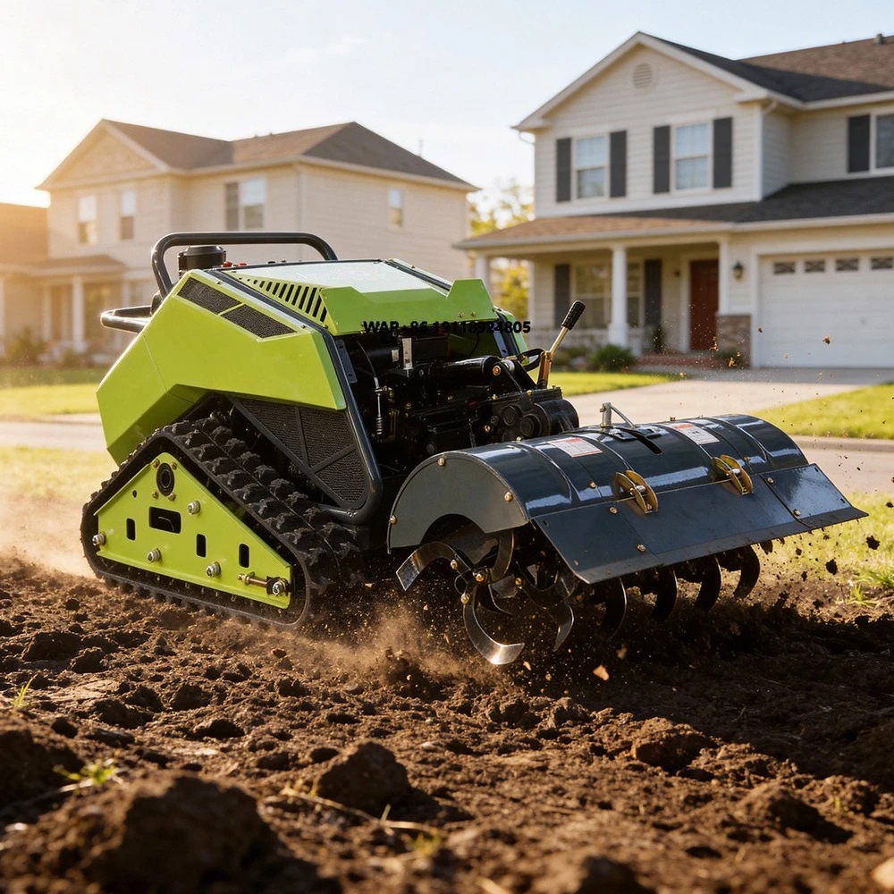 Cheap Price Crawler Rotary Tiller Robot Automatic Remote Control Multi-Function Lawn Mower