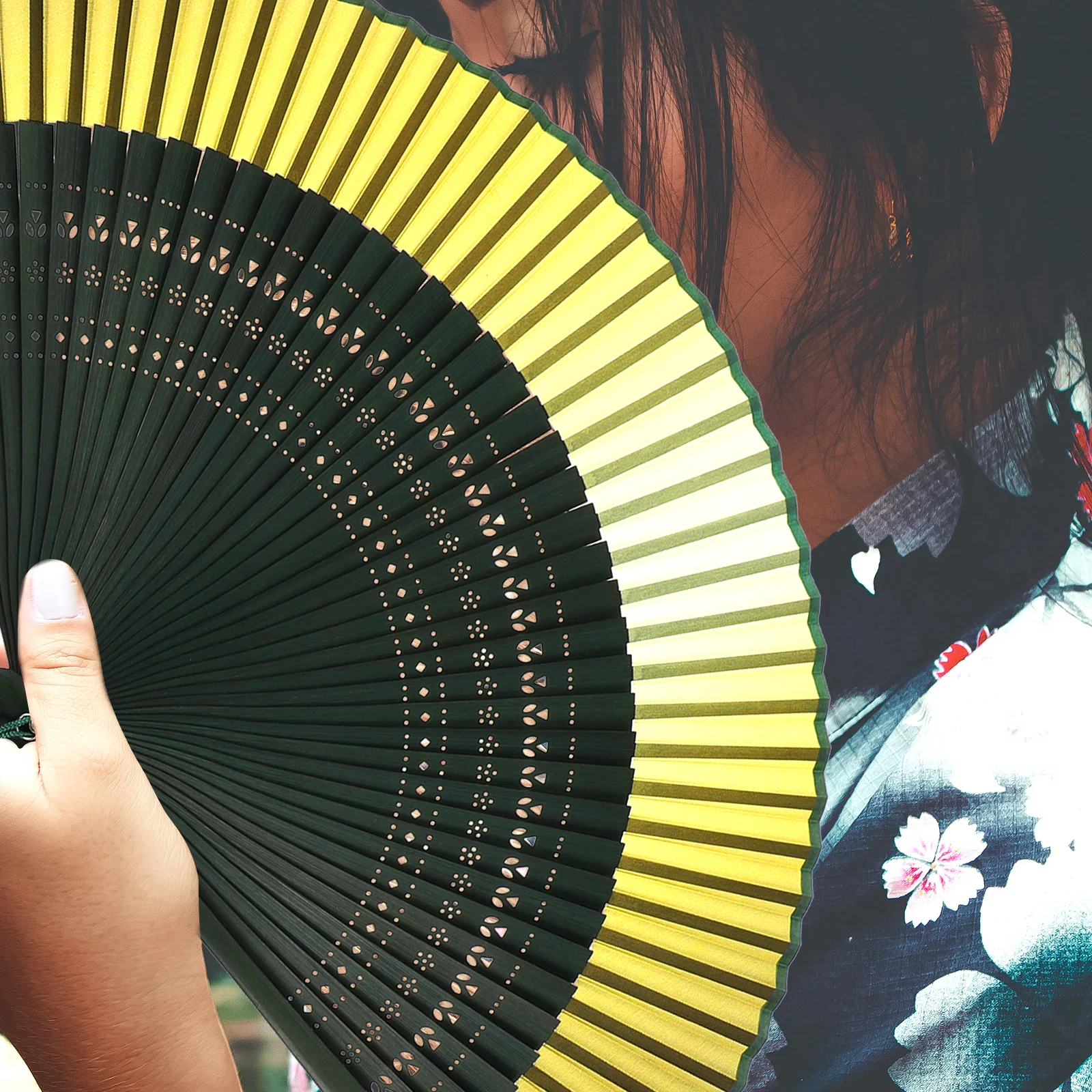 

Tassel Folding Fan Retro Decorative H held Cloth Bamboo Travel Prop Traditional Chinese Style Fans