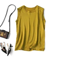 Summer blusas elegantes shirt Korean Women Fashion Satin Tank Summer Office Lady ice Silk Tops - Image 3