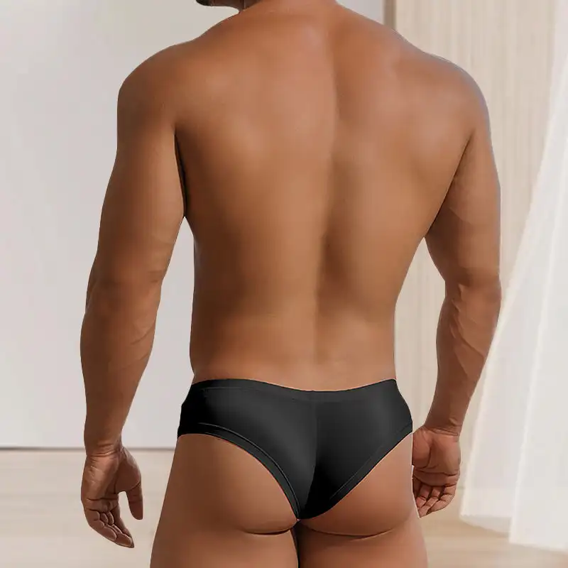 Slip À Taille Basse Respiratenant De Couleur Unie Pour Sexy Hommes Heren Effen Kleur Ademend Lage Taille Ondergoed