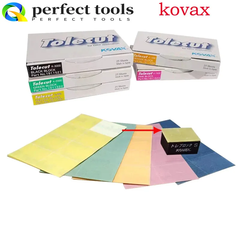 Japan KOVAX  Tolecut  8 Cuts To The Face Of Toleblock  Sanding   For Automobile Polishing 800/ 1200/1500/2000/3000 Sandpaper