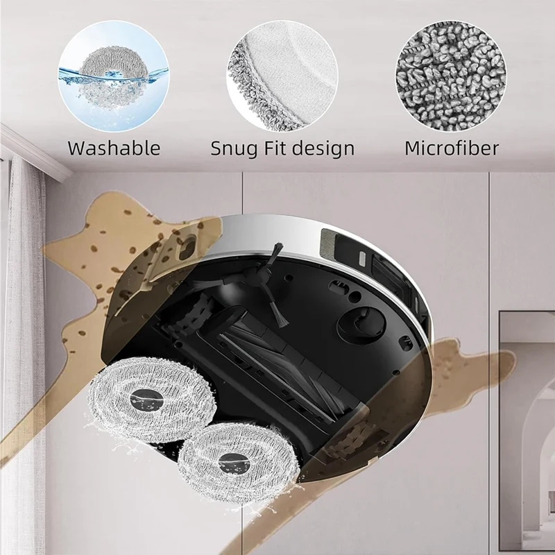 Kit d'accessoires pour aspirateur robot Dreame L20 Ultra / L30 Ultra / X20 Pro, brosse latérale principale, filtre HEPA, tampon de vadrouille, sac à poussière