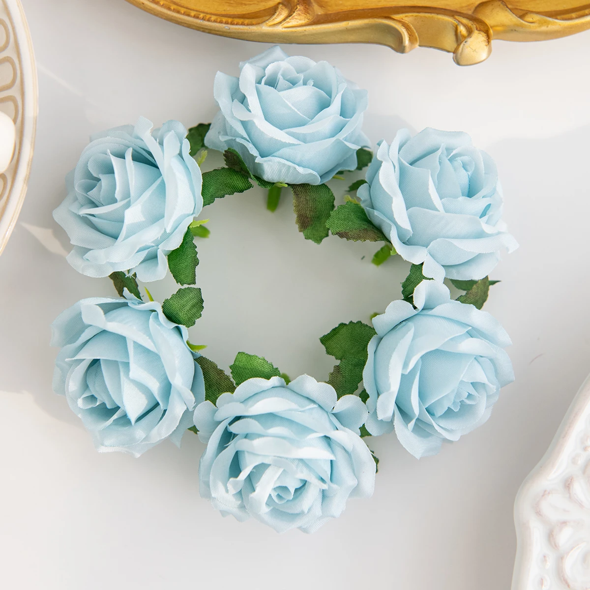 Künstliche Blumen Günstige Seidenrosenköpfe Heim Hochzeit Gartendekoration Valentinstag Outdoor-Party DIY Geschenkbox Scrapbook Bastelzubehör Bestseller – Detail 1