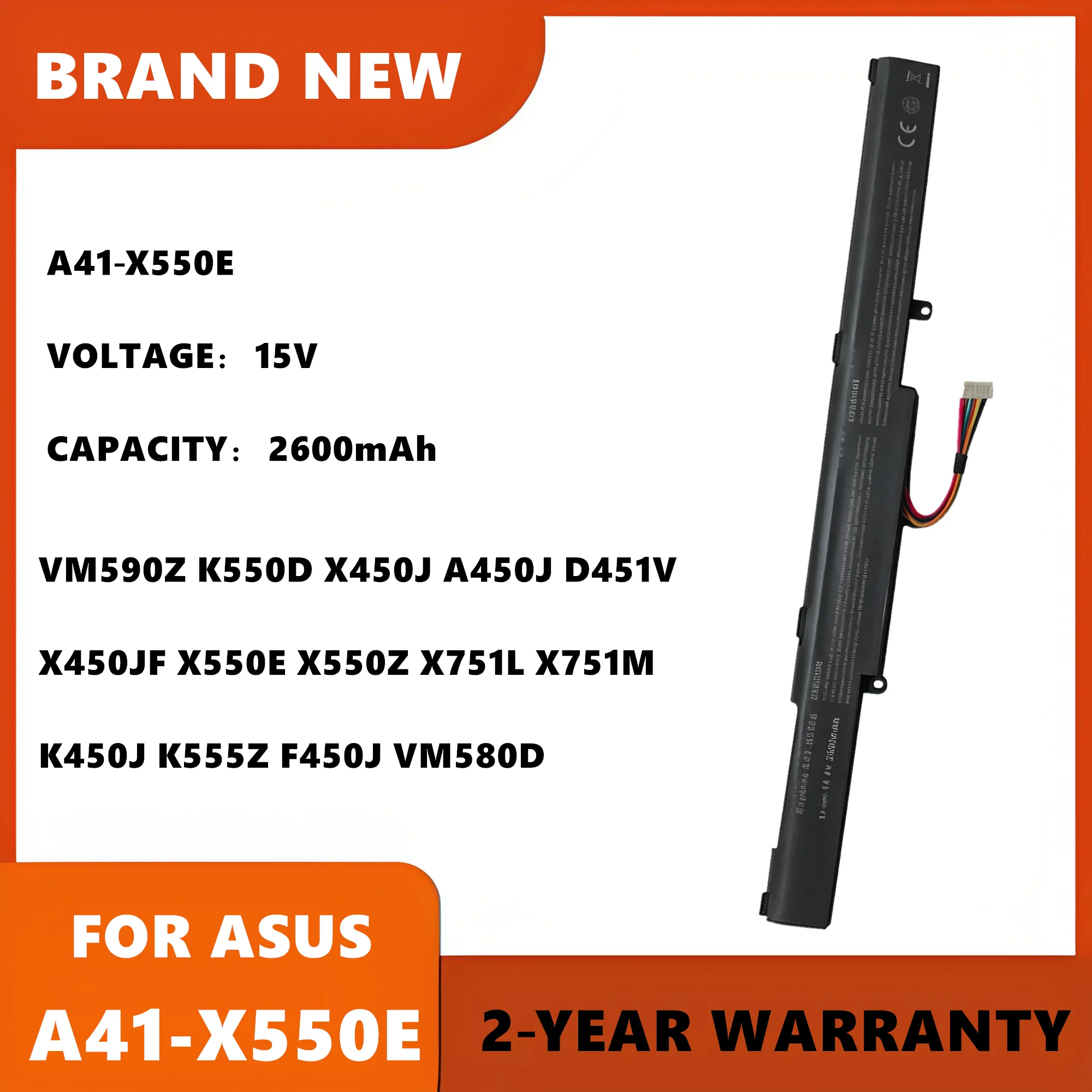 Laptop Battery For ASUS X751L X751LA X751M K751L R751J R752L F751 F751L F751M K550Z K550D K555Z K555ZE D451V D451E P750L