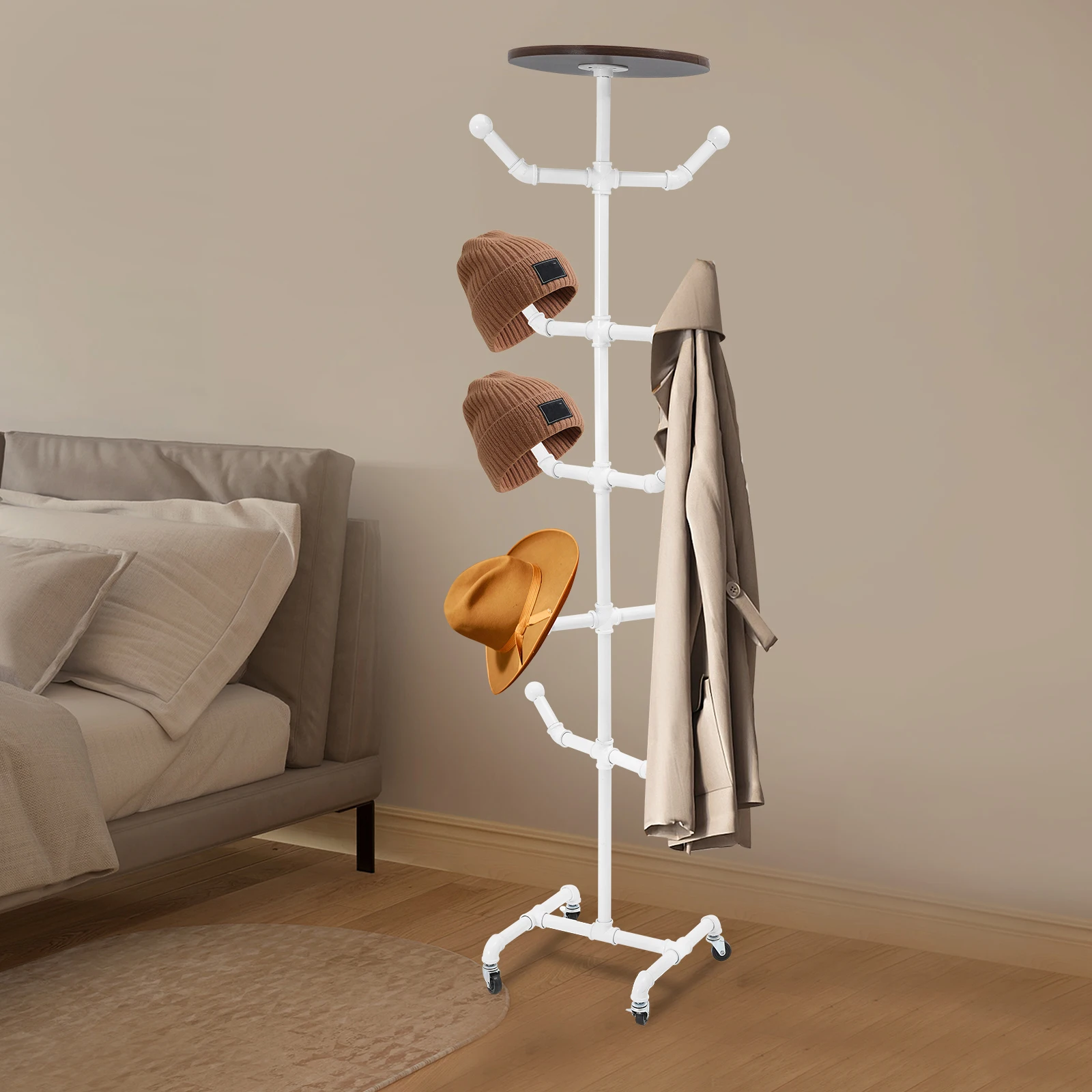 34x34x166cm Coat and Hat Stand - Coat Rack Standing 评论和价格