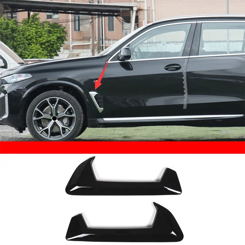 

For BMW X5 G05 2023+ ABS Black Car Styling Car Fender Decorative Cover Sticker Car Exterior Protection Accessories 2Pcs