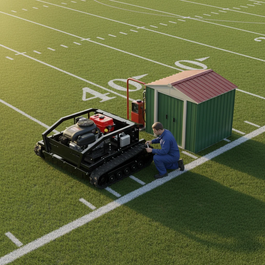 

Electric Start RC Tracked Crawler Mower All Terrain Slope Lawn Mower Grass Cutter Garden Farm Landscaping Tool