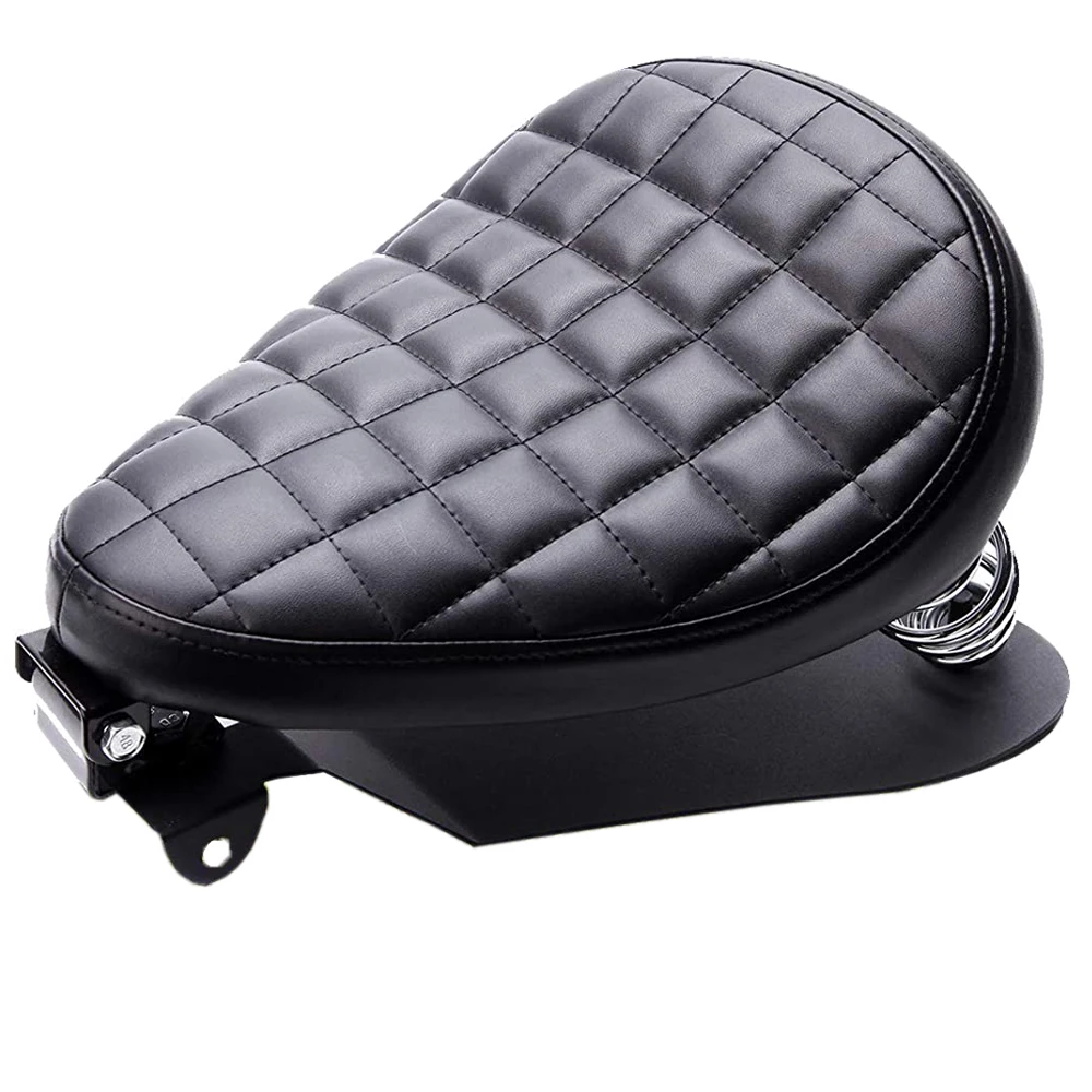 Universele Moto Bobber Motorcycle Solo Seat Chopper Zadel Vintage Kussen Onderdelen Voor Harley Davidson Iron 883 Sportster Softail