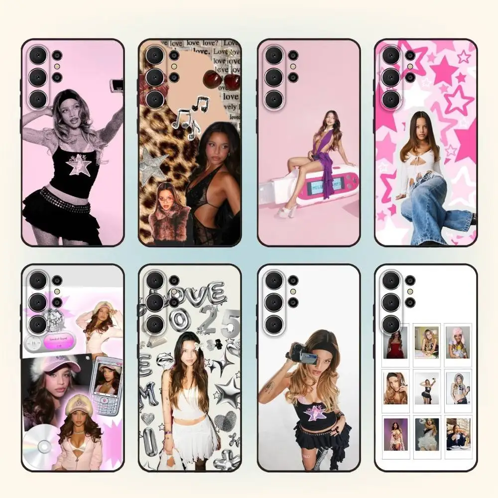 

E-Emilia mp3 Mernes Phone Case For Samsung S25,24,23,22,30,21,10,9,Ultra,Plus,Lite,FE Soft Black Case
