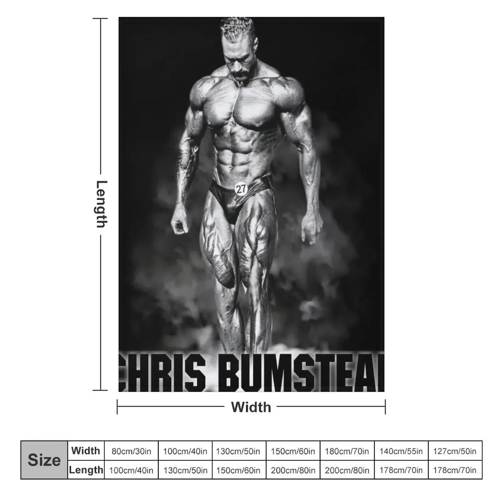 Chris Bumstead CBum Bodybuilder Throw Blanket Nap Heavy Flannel anime Blankets