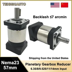 Nema23 Planetary Reducer Gearbox 6.35/8/9.525/11/14mm Input 14mm Output Ratio 4:1-100:1 for 200W 400W Servo Motor