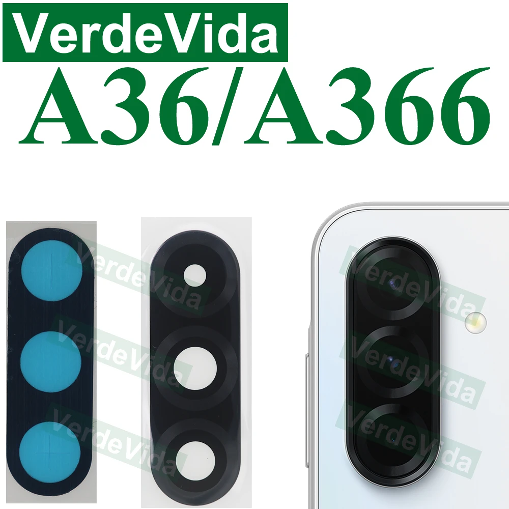 10Pcs Back Camera Glass Lens for Samsung Galaxy A36 A56 A16 A06 A26 A05 A15 A25 A35 A55 A05s A24 A34 A54 Ahesive Glue Sticker image 4