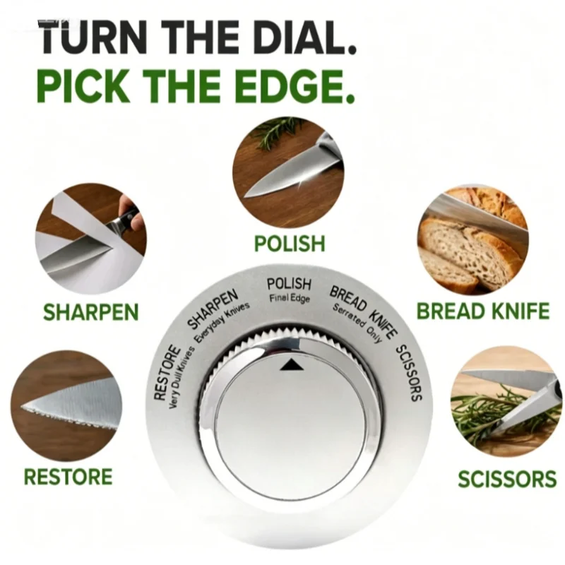 New 5 In 1 Crocodile Shape Adjustable Knife Sharpener Multi Function Simple Reusable Kitchen Tool For Home Chef Outdoor Portable