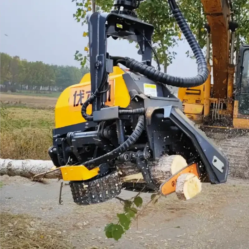 Professional Automatic Wood Cutting System For Excavator Supporting Forestry Maintenance And Construction Work