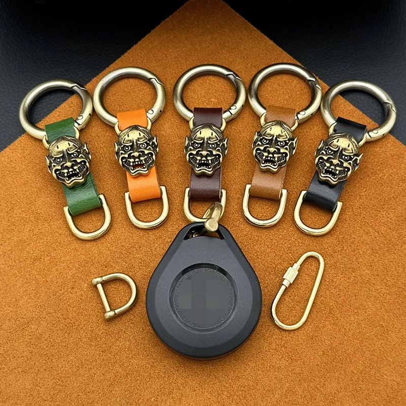 Universal Motorcycle Genuine Leather Keyrings Keychains For Harley Davidson 883 1200 X48 Fat Boy