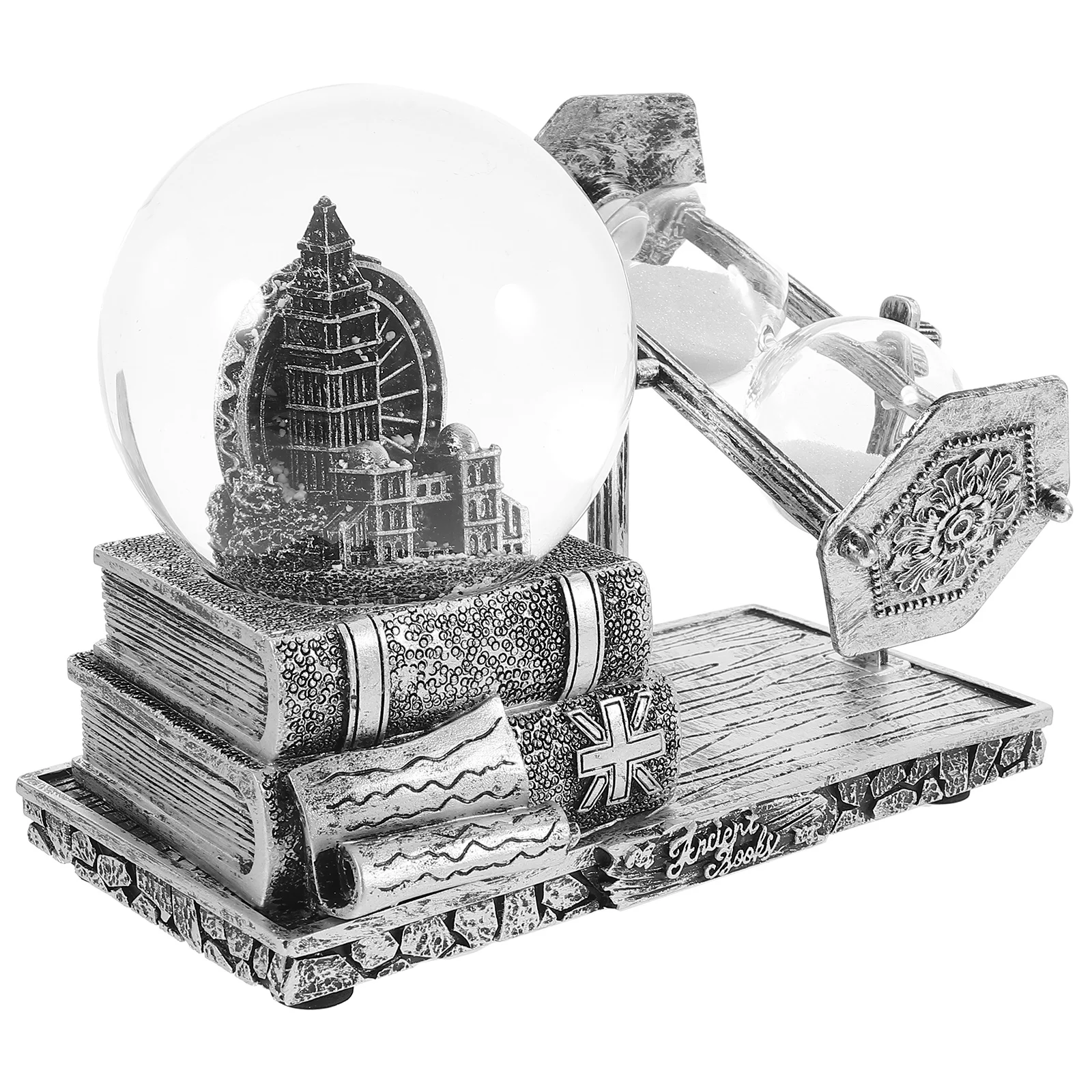 

Hourglass Timer Vintage Decor Sand Clock Ornament Desktop Crystal Snow Globe Ornaments for Living Room Decorations Resin Office