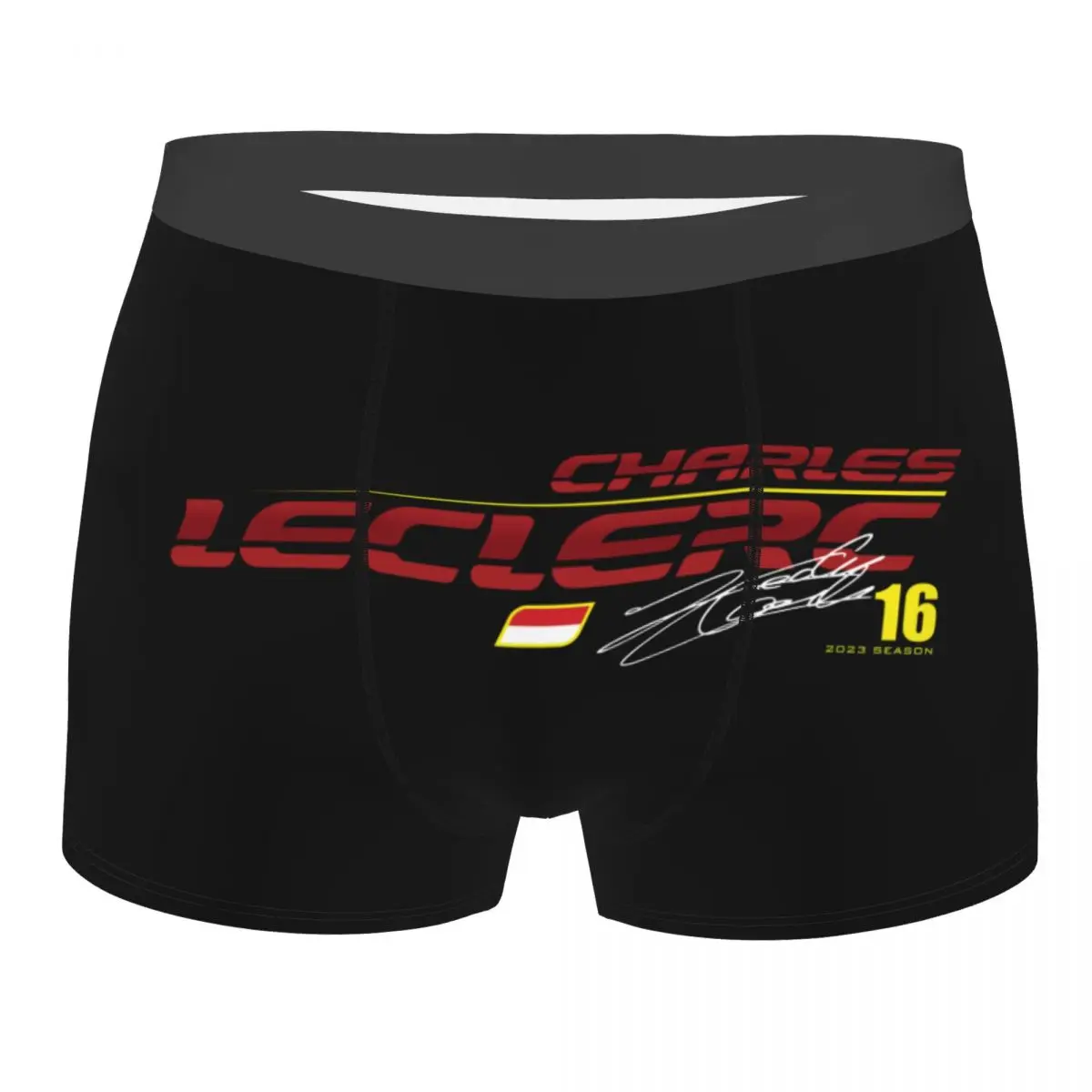 Custom Charles Leclerc 16 Underwear Men Breathable Sport Racing Car Boxer Briefs Shorts Panties Soft Underpants For Homme