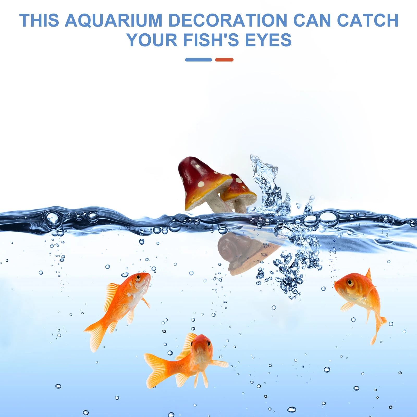 

Resin Mushroom Aquarium Ornaments Easy to Clean Add Visual Interest for Fish and Humans Miniature Garden Resin Mushroom