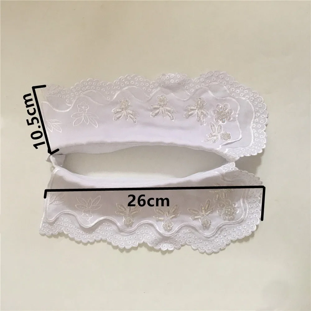 Black and white chiffon polyester Wholesale sales 10 pieces Button fake collar collar DIY shawl decoration with clothing lace