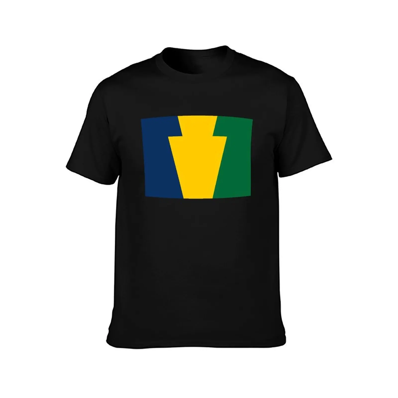 PA Keystone Flag T-Shirt, Summer Casual Cotton Tee, Oversized Streetwear Tops, Vintage Graphic Print, Loose Fit Short Sleeve