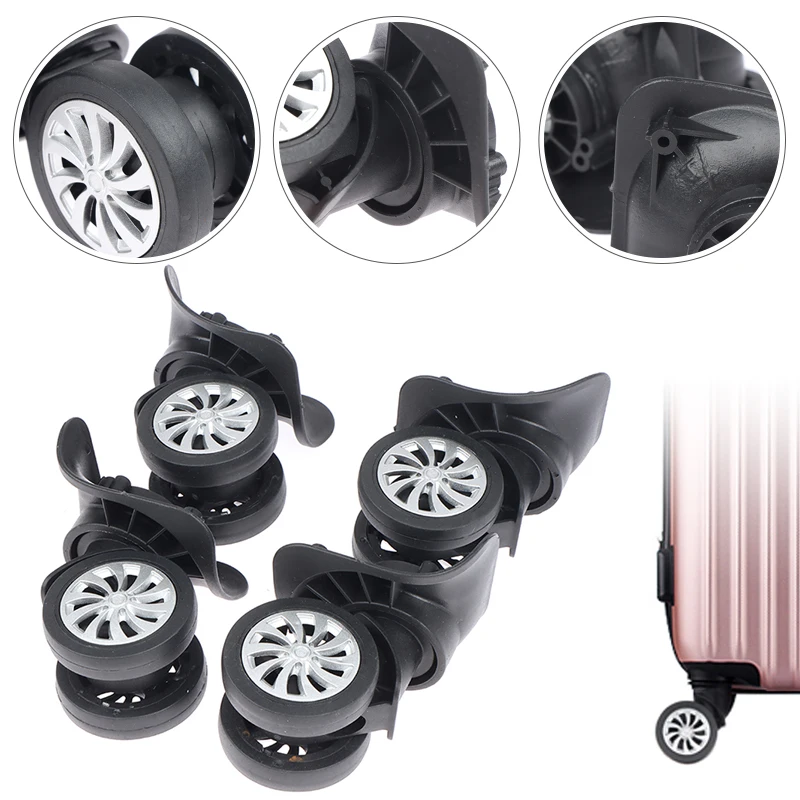 4x Suitcase Luggage Accessories Universal 360 degree Swivel Wheels Trolley Wheel