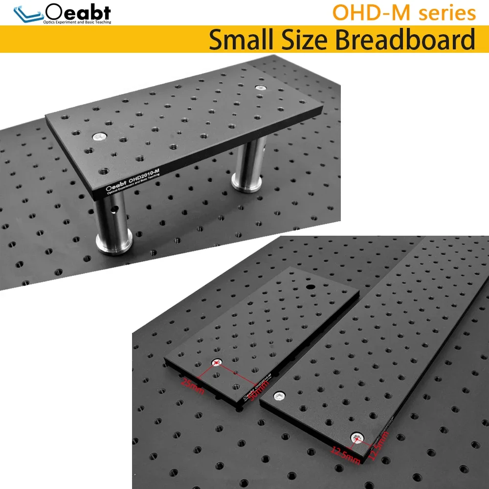 Breadboard Óptico de Matriz de Alumínio Sólido Plano Torneiras de Alta Densidade Rosca Experimental m4 m6 300×100 mm