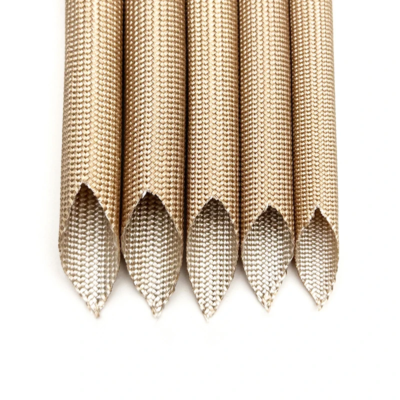 800Deg.C Multi Size Fiberglass Tube HTG Cable Sleeve Soft Chemical Fiber Glass Wire Alkali Free Fiber Braided Insulation Against