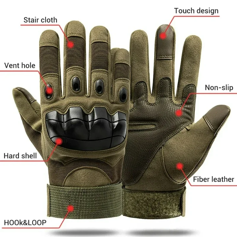 Full Finger Tactical Gloves Military Training Motorcycle Off-Road Cycling Fitness Hunting Protective Glove Touch  Anti Slip Gear