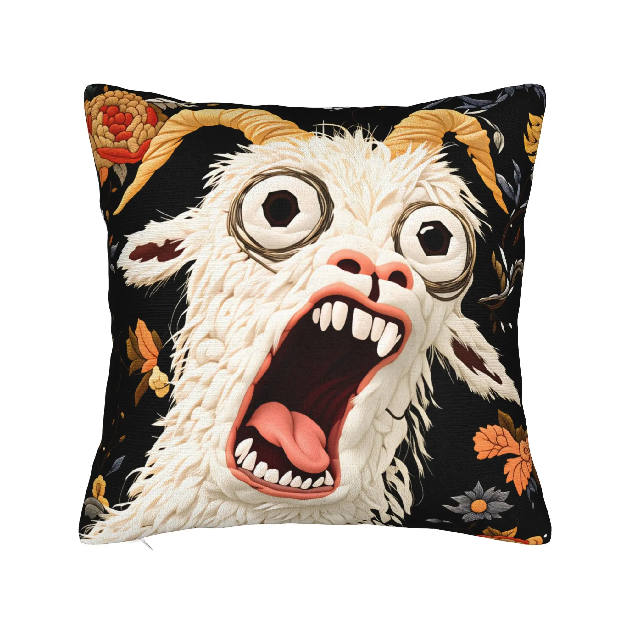 Screaming Goat Funny Meme Pillow Cover  Funny Pillow Case For Sofa Home Decor Comfy Pillowcases Gift