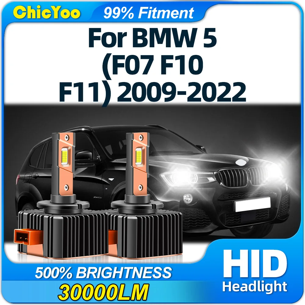 120W D1S LED Headlights Bulb 30000LM Plug and Play HID Xenon Car Lamps 12V For BMW 5 (F07 F10 F11) 2009-2018 2019 2020 2021 2022