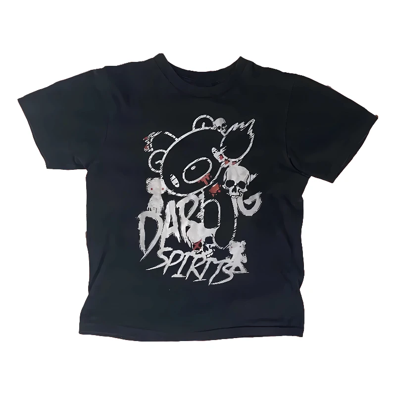2000s Y2k Clothing Gothic Emo Crop Top Aesthetic Grunge Cute Baby T-shirt Retro Women's Punk Pattern Short Sleeved T-shirt