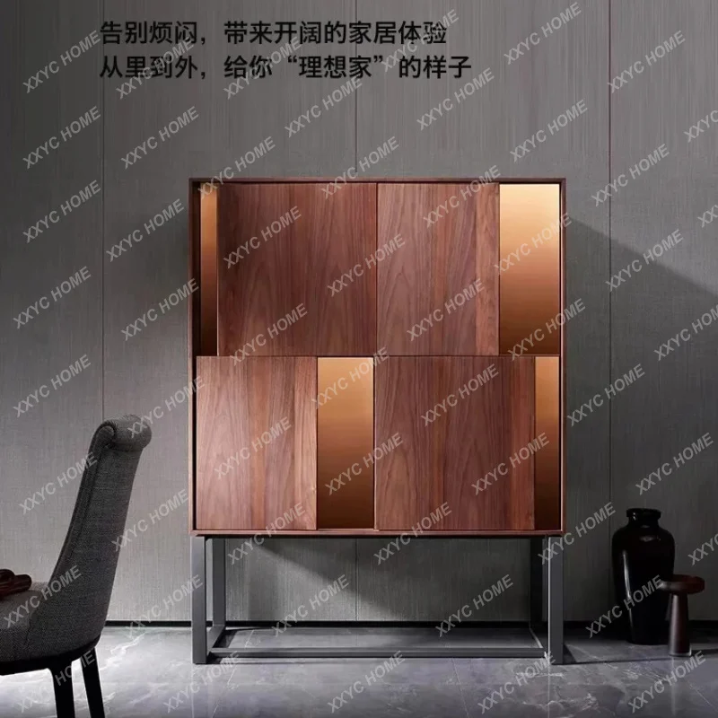 Minimalist Side Cabinet Modern Minimalist Living Room Solid Wood  Restaurant Entrance Storage Wine Cabinet