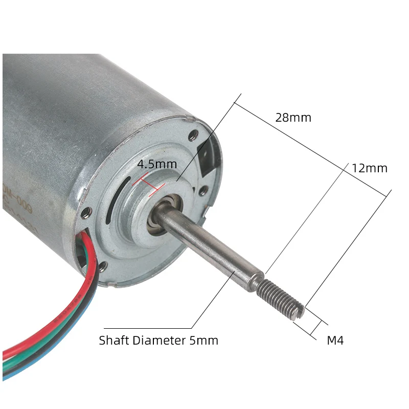 Imagem -06 - Mini dc Brushless Motors Motor do Eixo Biaxial Regulamento de Velocidade Pwm Dois Rolamento de Esferas Motor B4260m Dc18v 775