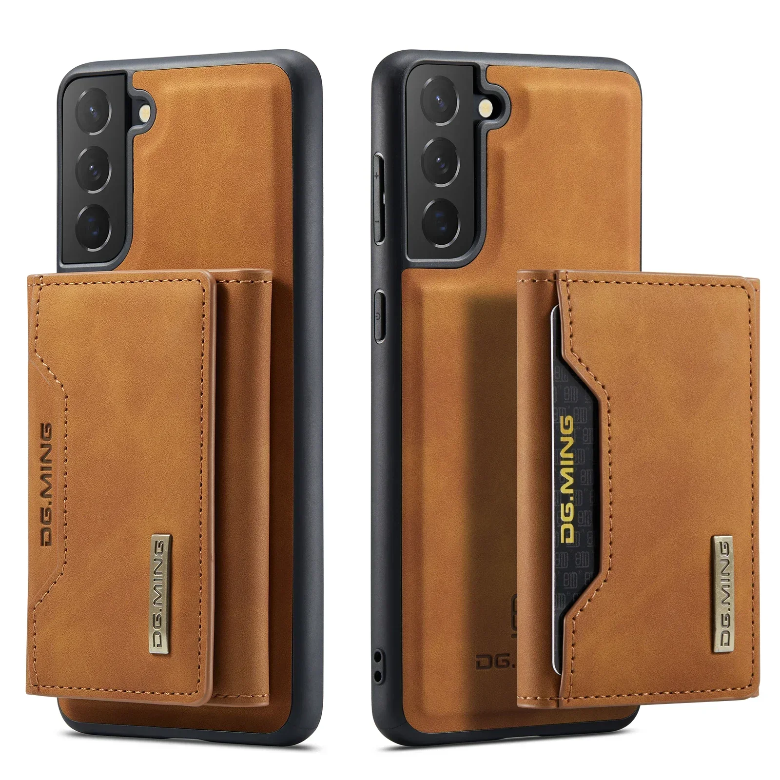 Magnetyczne, odłączane etui-portfel ze skóry do Samsung Galaxy S26 Ultra, S25 FE, S24 Plus, S22, A16, A36, A35, A55, A15 – z przegródką na karty. — zdjęcie produktu 6