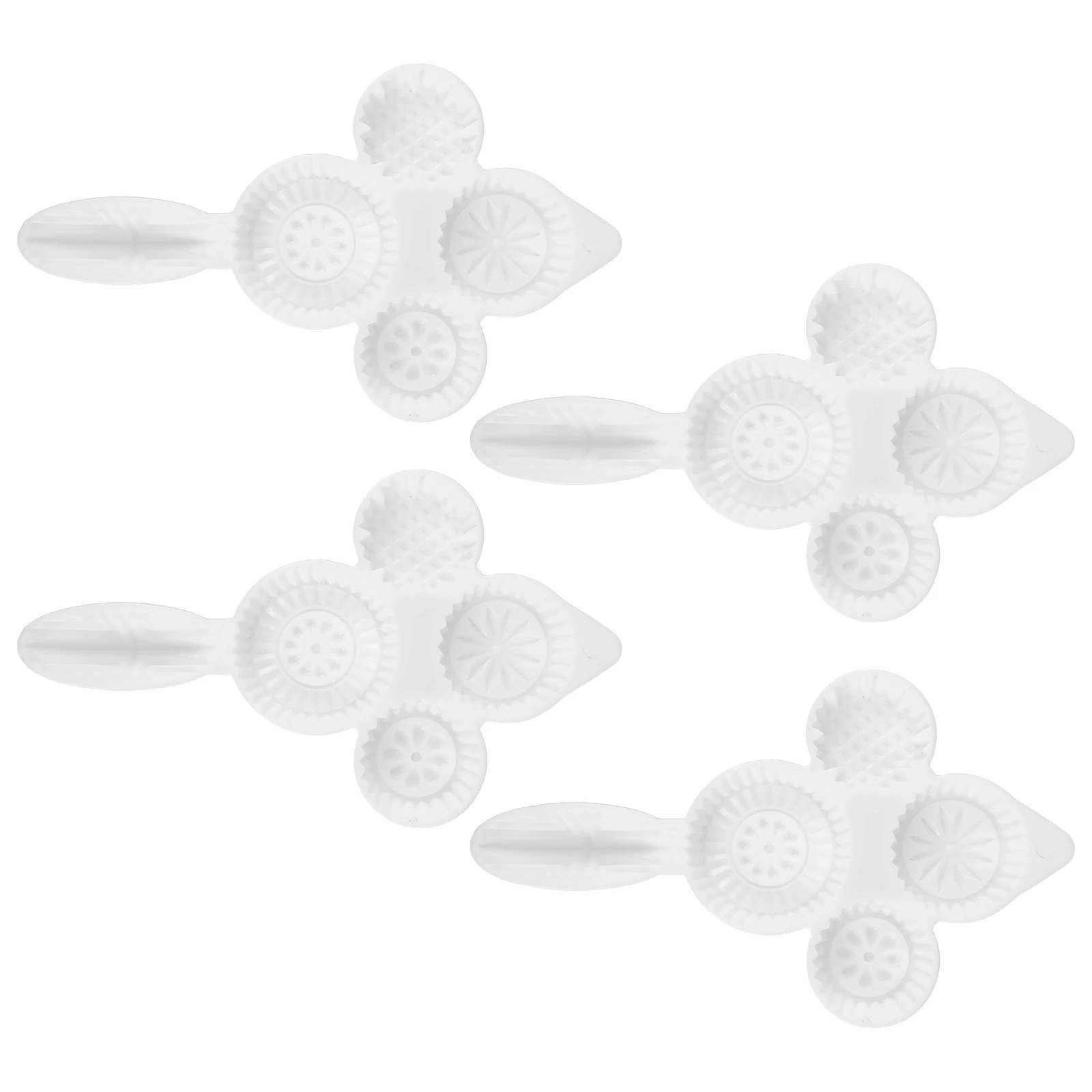 

4pcs Pastry Mold Cantonese Style Dessert Press DIY Green Bean Squeezer Rice Pudding Stamps Hand Press Tool for Baking