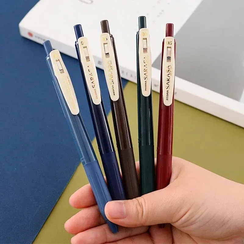 ZEBRA Retro Color Gel Pen JJ15 SARASA Push Color 0.5mm Pens for Writing 10 Color Kawaii School Supplies Japanese Stationery image 4