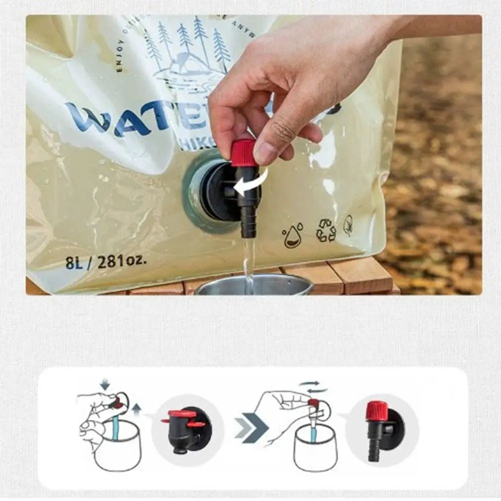 

2.5L/8L Water Storage Bag Portable 7 Styles Folding Water Bucket Bag with Faucet Large Capacity Water Container