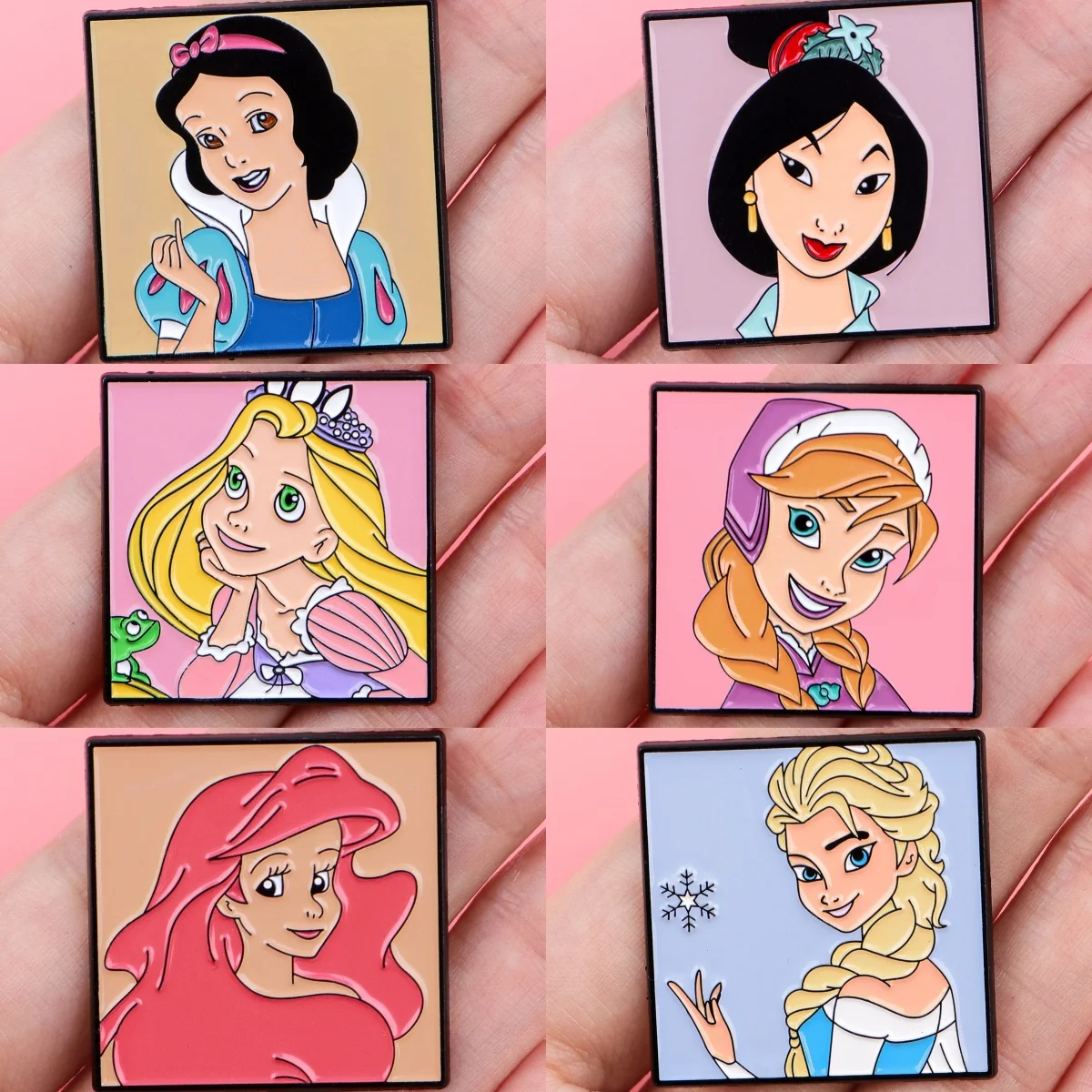 

Beautiful Princess Enamel Pins Pretty Girl Brooches Badge Lapel Pin For Backpack Clothes Accessories Anime Jewelry Birthday Gift